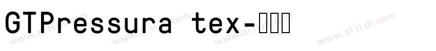 GTPressura tex字体转换 GTPressura tex字体转换